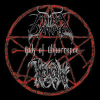 ANIMA DAMNATA/THRONEUM „Gods of Abhorrence - split” - okładka