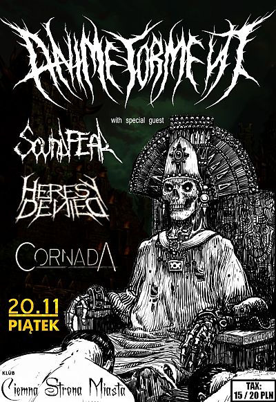 ANIME TORMENT, SOUNDFEAR, CORNADA i HERESY DENIED zagrają we Wrocławiu