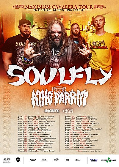 Maximum Cavalera Tour 2016 – SOULFLY, KING PARROT, INCITE