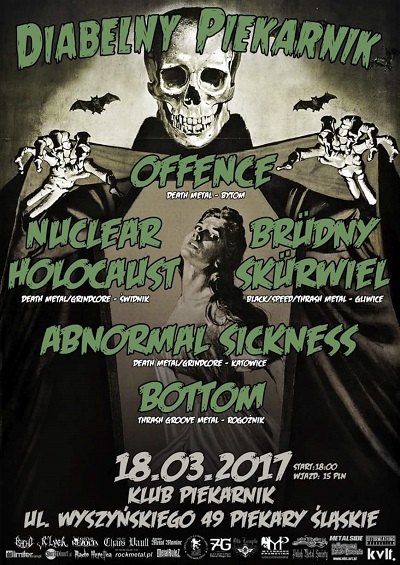 Diabelny Piekarnik – OFFENCE, NUCLEAR HOLOCAUST, BRÜDNY SKÜRWIEL, ABNORMAL SICKNESS, BOTTOM