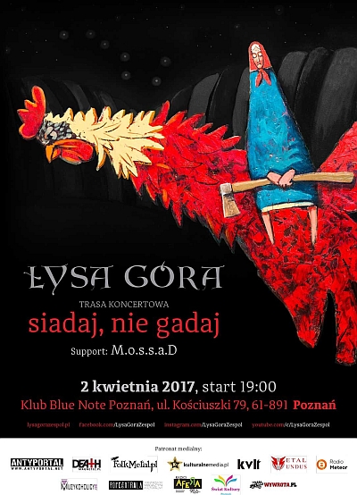 Koncert ŁYSEJ GÓRY promujący najnowszą płytę „Siadaj Nie Gadaj”