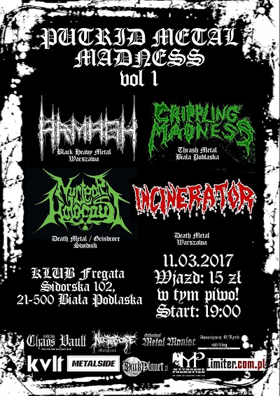 Putrid METAL Madness vol. 1 – NUCLEAR HOLOCAUST, ARMAGH, INCINERATOR, CRIPPLING MADNESS