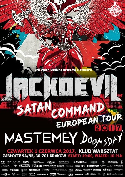 Koncert JACKDEVIL, MASTEMEY i DOOMSDAY w Krakowie