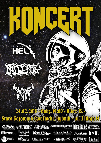 PLANET HELL, INDIGNITY i SLAVES OF EVIL na współnym koncercie