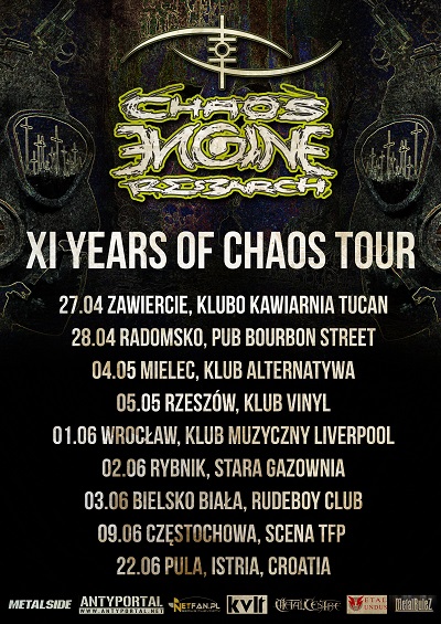 CHAOS ENGINE RESEARCH – zapowiedź trasy „XI Years of Chaos Tour”.