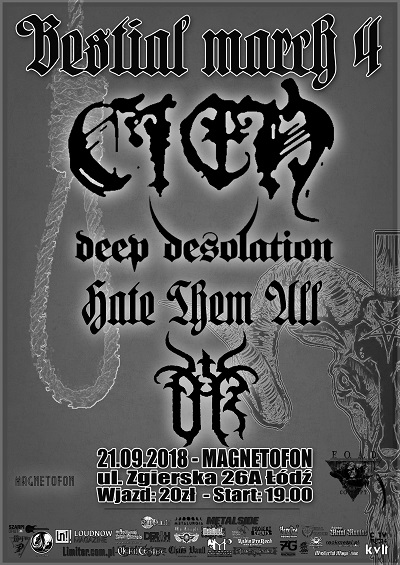 Bestial March IV – CIEŃ, DEEP DESOLATION, HATE THEM ALL, UR