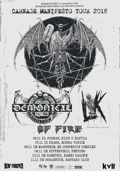 OF FIRE dołączy do listopadowej trasy DEMONICAL Carnage Manifesto tour 2018