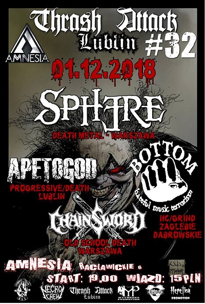 Thrash Attack Lublin #32 – SPHERE, BOTTOM, APE TO GOD, CHAINSWORD