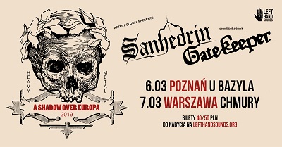 Koncert SANHEDRIN i GATEKEEPER w Warszawie –  Shadow over Europa