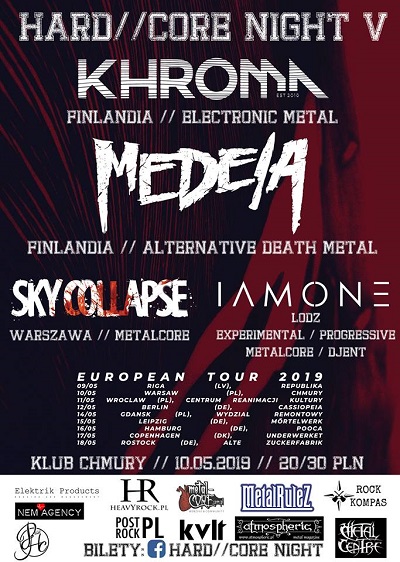 Odbierz wejściówkę na koncert Hard//Core Night V (Warszawa) – KHROMA, MEDEIA, SKY COLLAPSE, IAMONE [Zakończony]