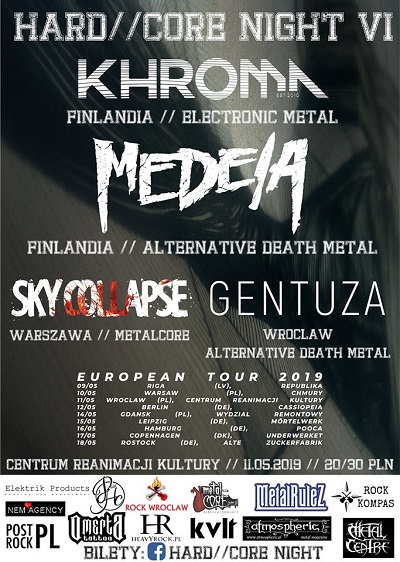 Odbierz wejściówkę na koncert Hard//Core Night VI (Wrocław) – KHROMA, MEDEIA, SKY COLLAPSE, GENTUZA [Zakończony]