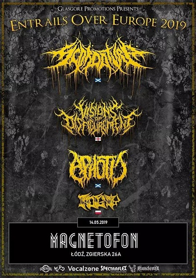 Koncert SCORDATURA, VISIONS OF DISFIGUREMENT, APHOTIC, INDIGNITY w Łodzi