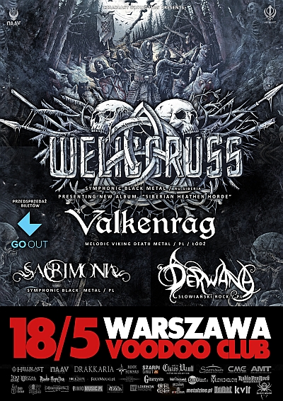 Chcesz darmową wejściówkę na koncert – WELICORUSS, VALKENRAG, SACRIMONIA, DERWANA w Warszawie? [Zakończony]