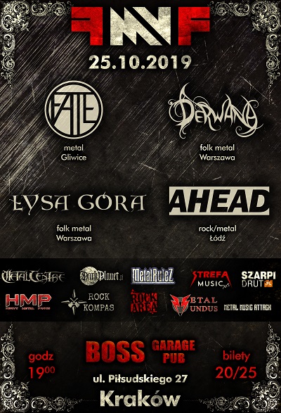 Female Metal Voices Festival vol.4 – ŁYSA GÓRA, DERWANA, FATE, AHEAD – Kraków