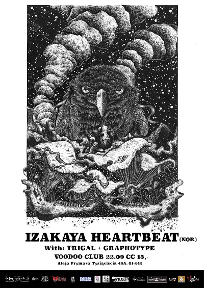 Odbierz darmową wejściówkę na koncert IZAKAYA HEARTBEAT (Nor) & TRIGAL (Nor) & GRAPHOTYPE – VooDoo Club, Warszawa [Zakończony]