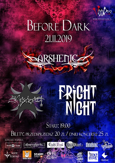 Before Dark Warszawa – ARSHENIC, KESTRELLA, FRIGHT NIGHT – VooDoo Club