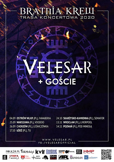 VELESAR – Bratnia Krew – trasa koncertowa rusza na jesień 2020 r.