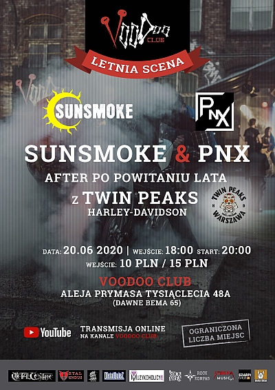 SUNSMOKE i PNX – Koncertowy After po Powitaniu Lata w Twin Peaks Harley-Davidson