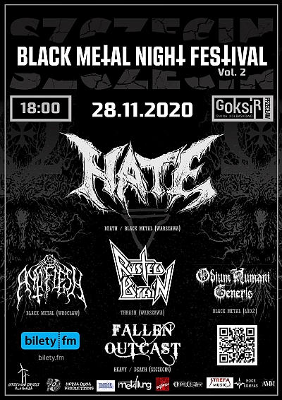 Black Metal Night Festival vol. II – HATE, RUSTED BRAIN, ANTIFLESH, ODIUM HUMANI GENERIS, FALLEN OUTCAST
