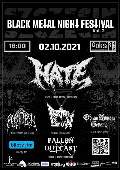 Black Metal Night Festival vol. II – HATE, RUSTED BRAIN, ANTIFLESH, ODIUM HUMANI GENERIS, FALLEN OUTCAST