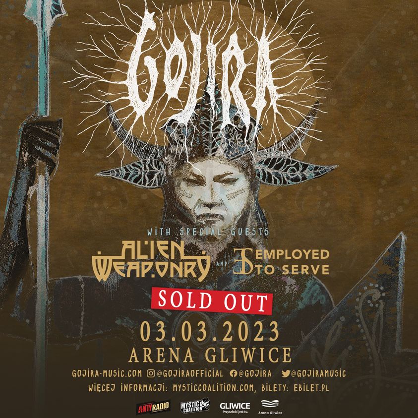 Marcowy koncert GOJIRA w Gliwicach wyprzedany, jest druga szansa na zobaczenie zespołu w Gdańsku