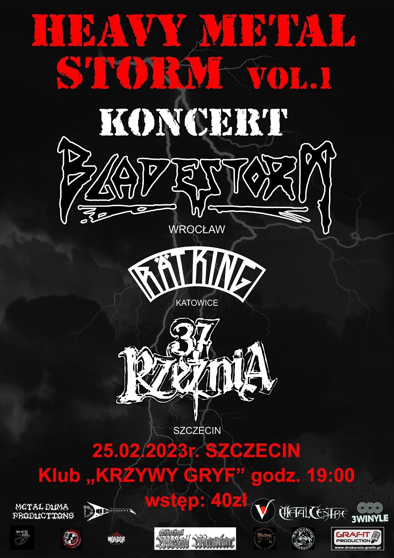Heavy Metal Storm vol. 1 – koncert BLADESTORM, RÄT KING, RZEŹNIA 37