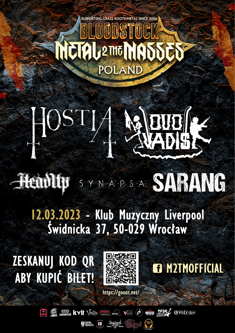 Półfinał Metal 2 the Masses Polska- HOSTIA, QUO VADIS, HEAD UP, SARANG, SYNAPSA