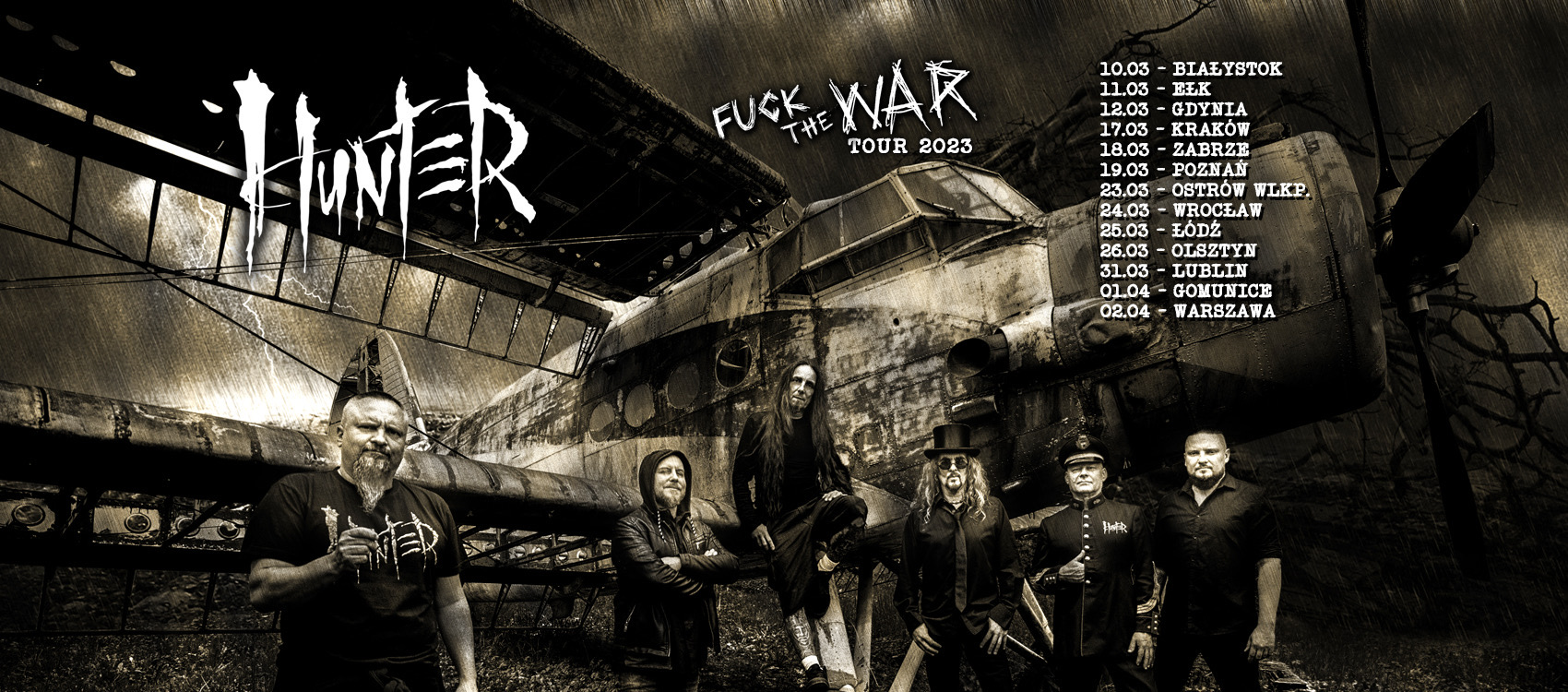 HUNTER wkrótce wyrusza na Fuck The War Tour 2023