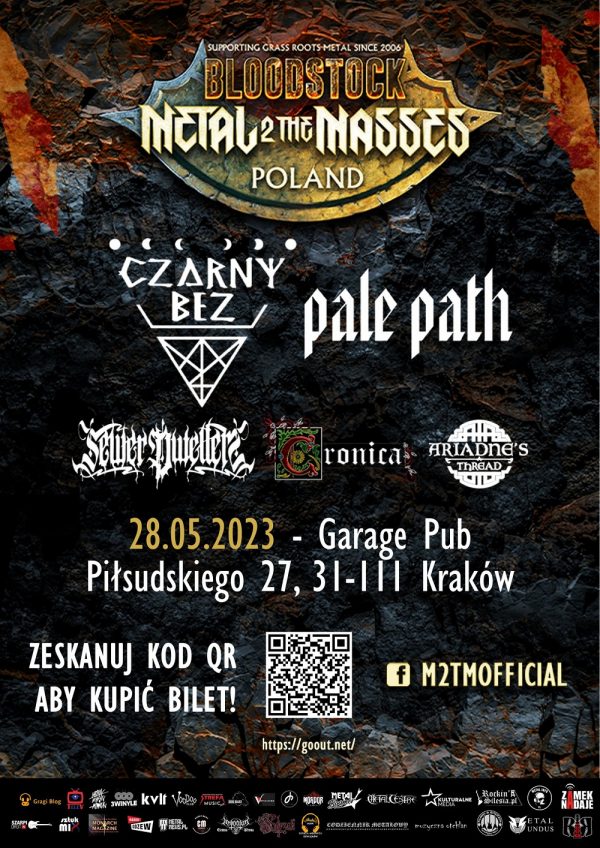 W maju krakowski Bloodstock Metal 2 the Masses – PALE PATH, CZARNY BEZ, CRONICA, SEWER DWELLERS, ARIADNES THREAD