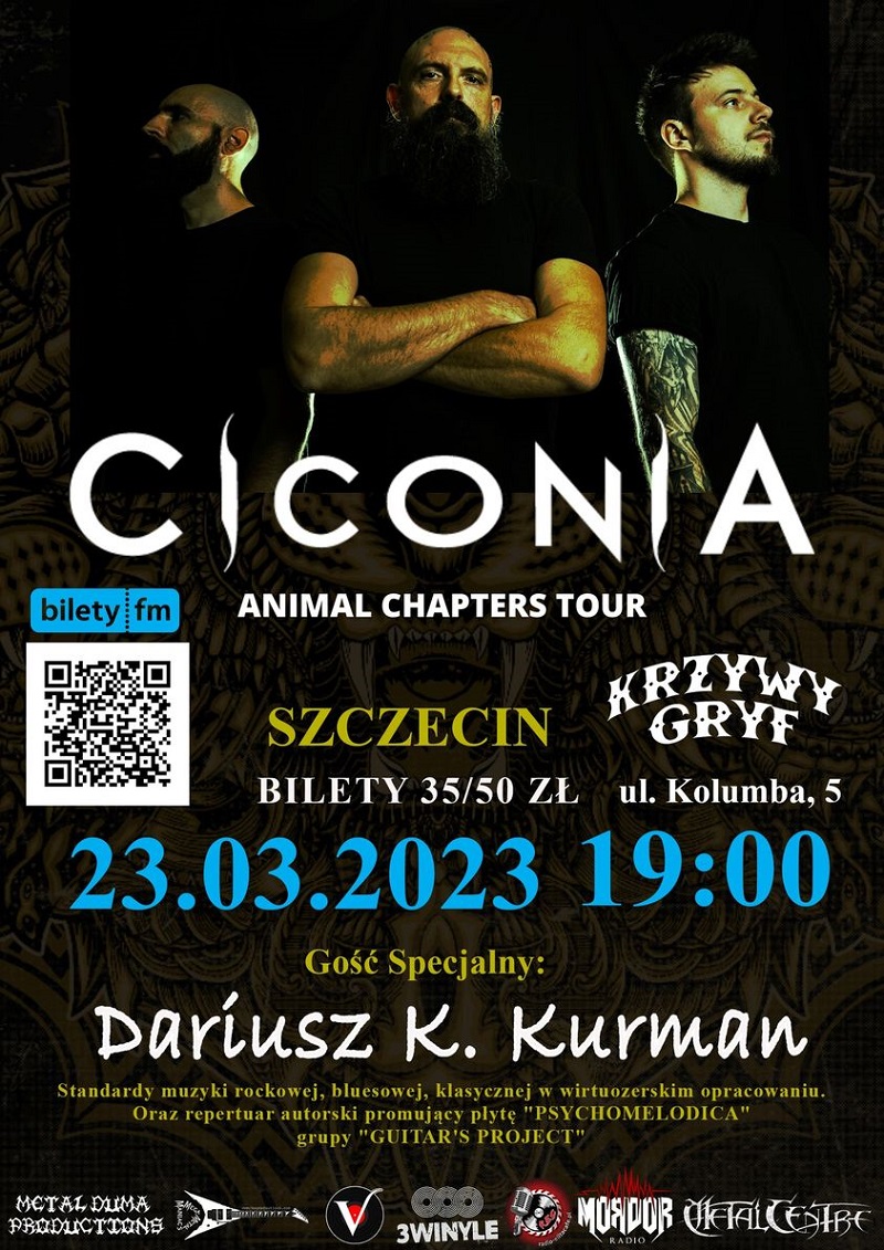 CICONIA i DARIUSZ K. KURMAN zgrają w Krzywym Gryfie, w Szczecinie