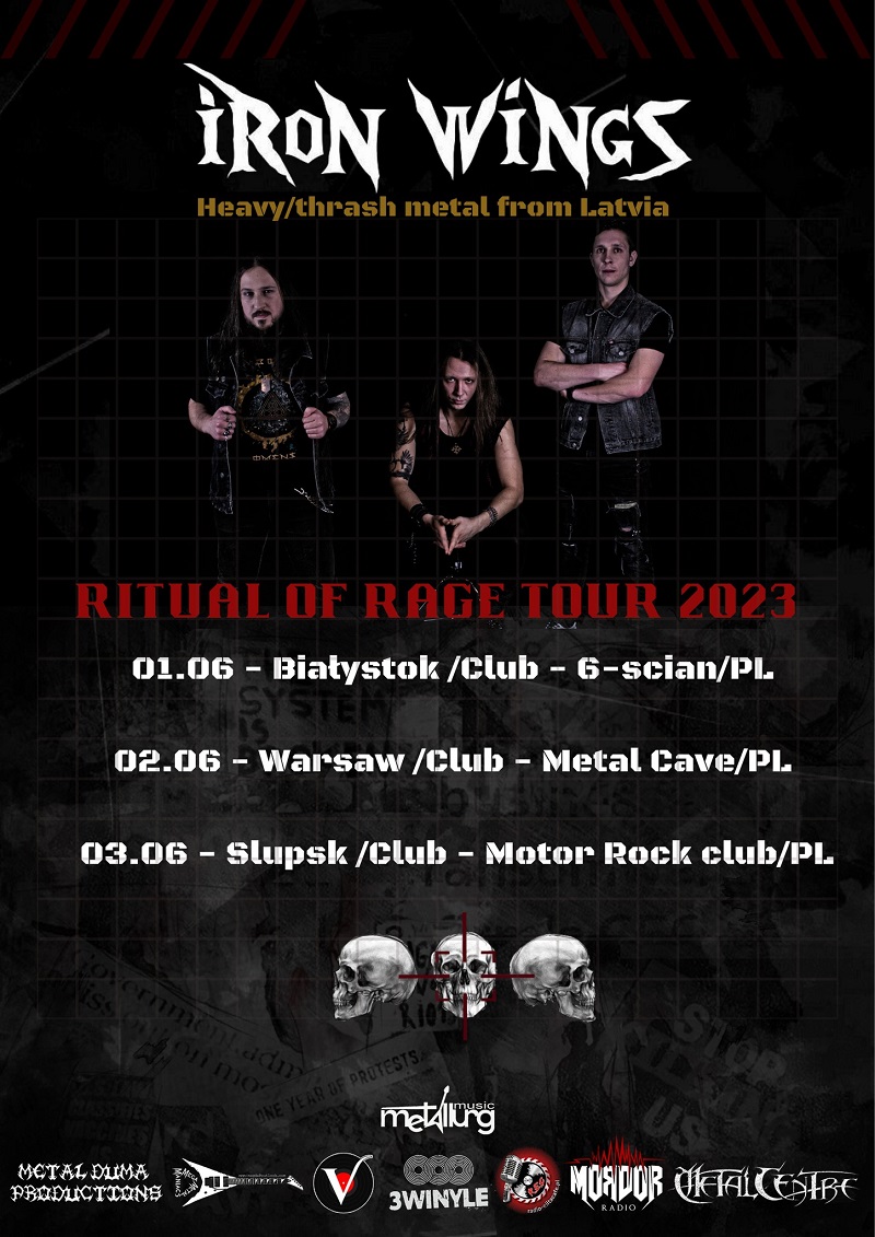 Łotewski IRON WINGS wyruszy w trasę Ritual Of Rage  tour 2023