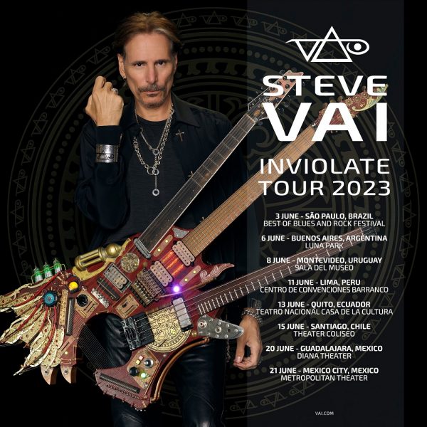 STEVE VAI rozszerza Inviolate Tour 2023 o Amerykę Łacińską ale wcześniej zagra w Polsce