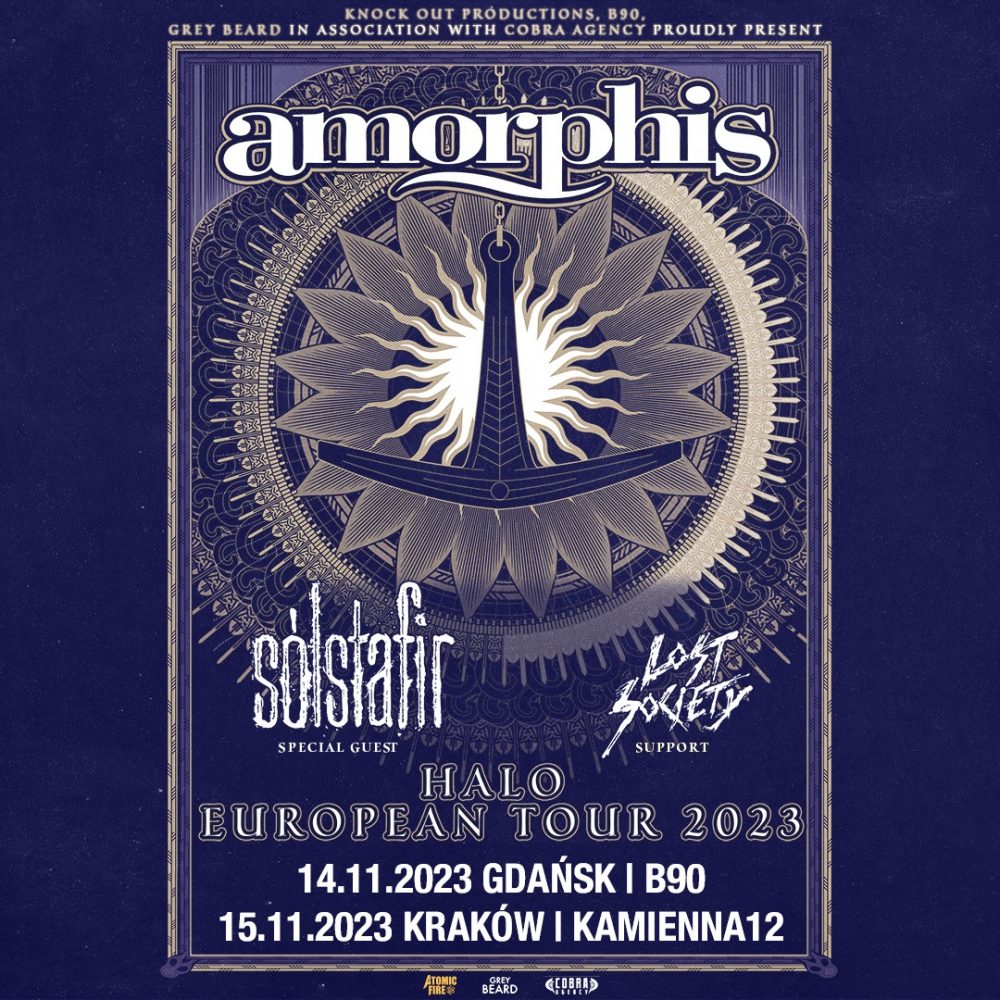 AMORPHIS + SÓLSTAFIR + LOST SOCIETY zagrają dwa koncerty w Polsce