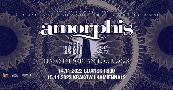 AMORPHIS + SÓLSTAFIR + LOST SOCIETY zagrają dwa koncerty w Polsce
