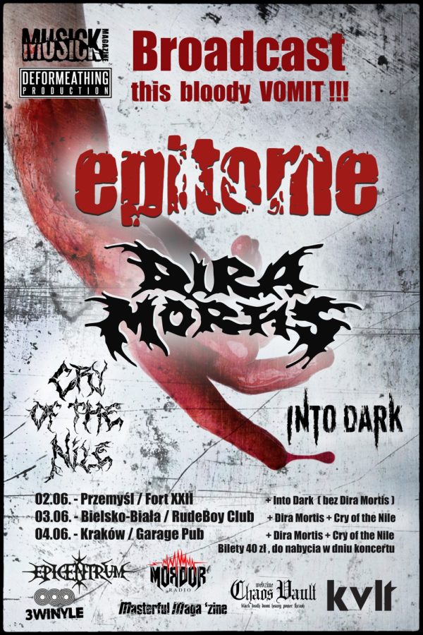 EPITOME + DIRA MORTIS + CRY OF THE NILE – Broadcast this bloody VOMIT!!!