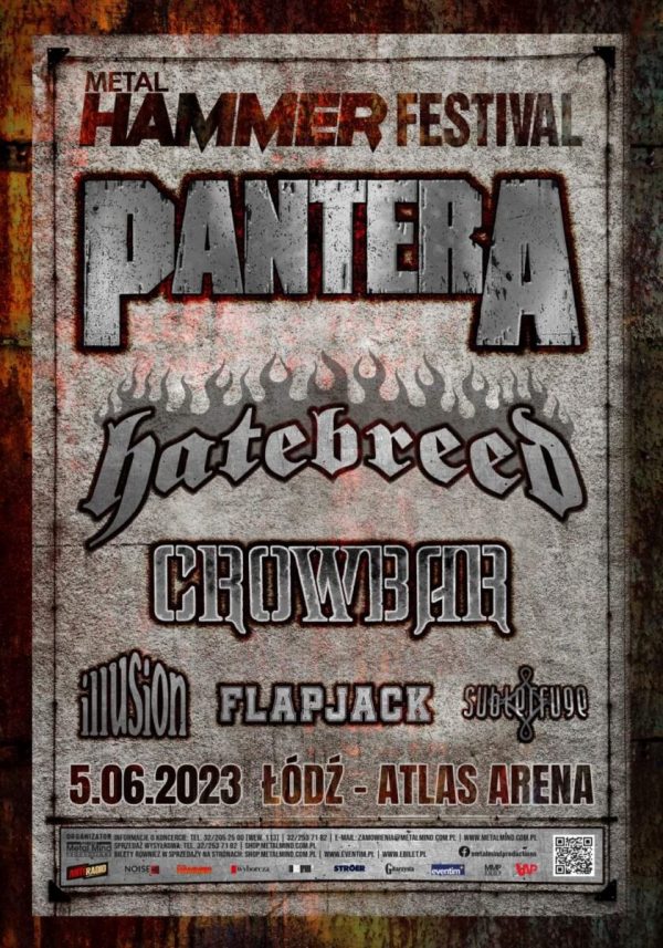Metal Hammer Festival 2023, PANTERA, CROWBAR, HATEBREED, ILLUSION, FLAPJACK, SUBTERFUGE, ATAN