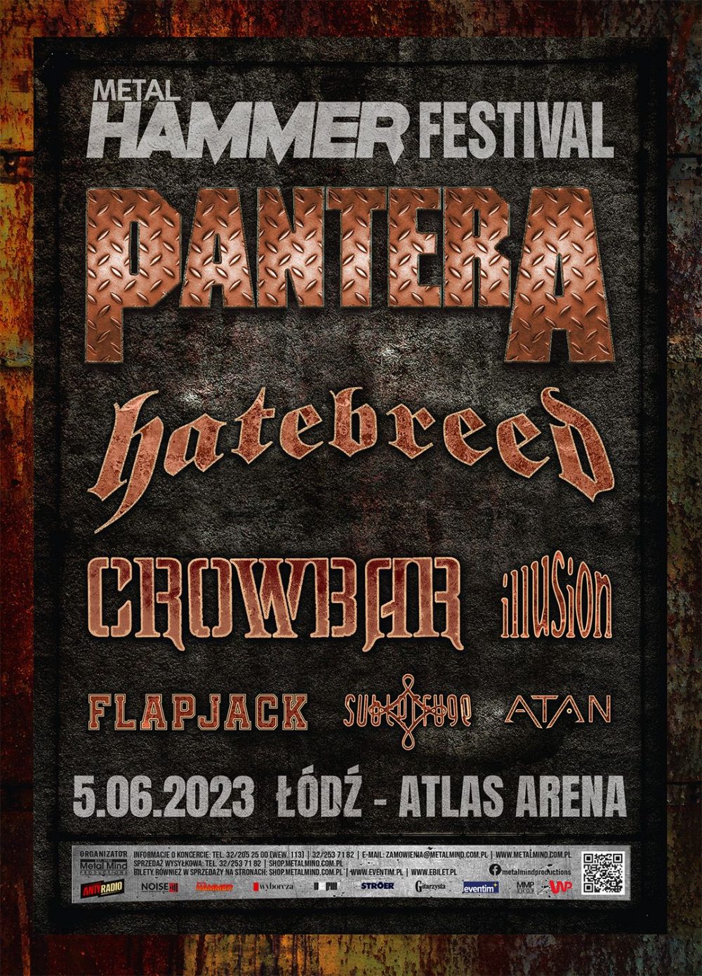 Metal Hammer Festival 2023 - PANTERA, HATEBREED, CROWBAR, ILLUSION, FLAPJACK, SUBTERFUGE, ATAN