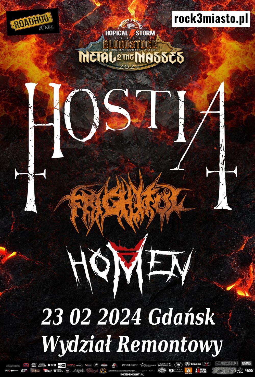 HOSTIA + HOMEN + FRIGHTFUL - Metal 2 The Masses Polska - Wydział Remontowy, Gdańsk