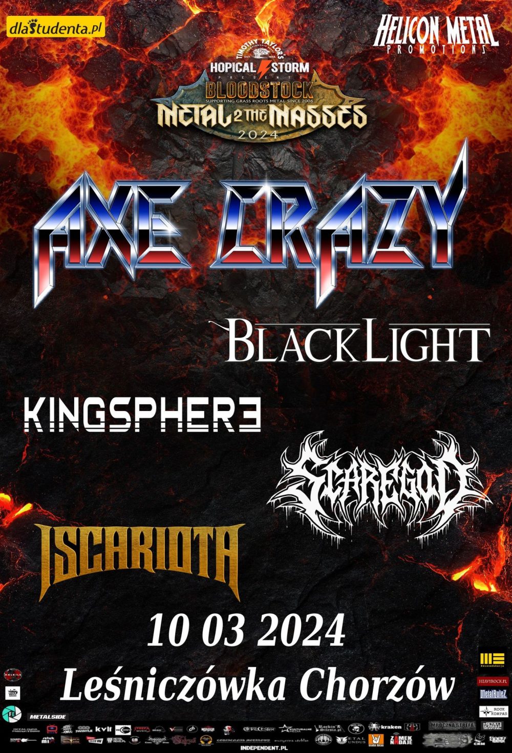 AXE CRAZY + KINGSPHERE + BLACK LIGHT + ISCARIOTA + SCAREGOD 