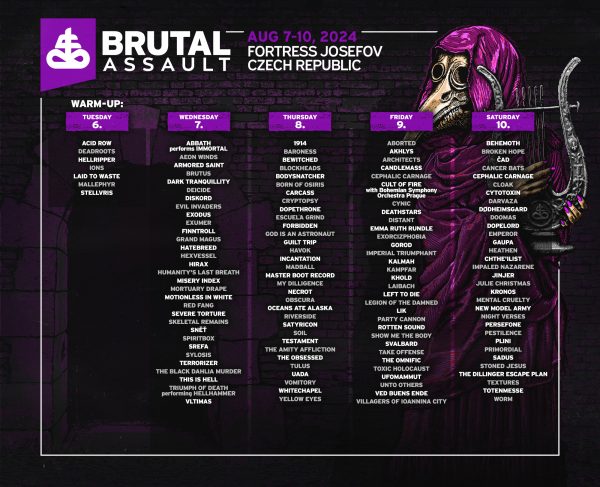 BRUTAL ASSAULT – zmiany w składzie, podział na dni