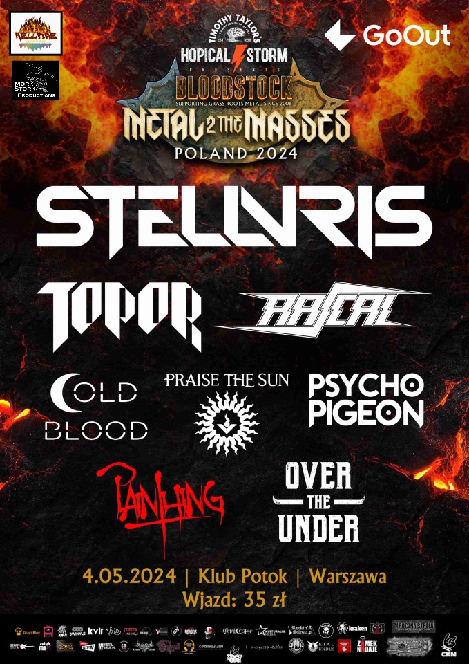 Bloodstock Metal 2 the Masses - STELLVRIS + PRAISE THE SUN + RASCAL + TOPOR + OVER THE UNDER + COLD BLOOD + PSYCHO PIGEON 