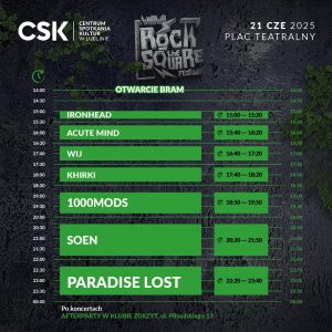 Festiwal ROCK THE SQUARE - znamy rozpiskę godzinową